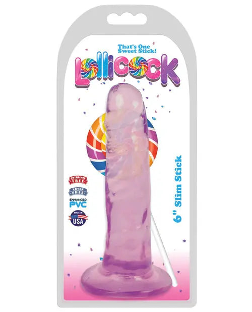 Curve Toys Realistic Dildo | Lollicock 6" Big Dildo | Slim Stick Grape Ice Suction Cup Dildo Curve Toys C/o Xr