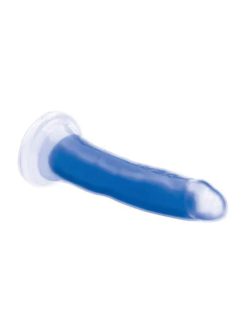 Curve Toys Large Dildo | Lollicock 7" Big Dildo | Glow In The Dark Silicone Blue Suction Cup Dildo Curve Toys C/o Xr