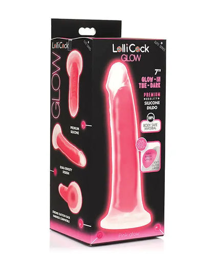 Curve Toys Large Dildo | Pink 7" Big Dildo | Glow In The Dark Silicone Suction Cup Dildo Curve Toys C/o Xr