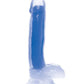 Curve Toys Large Dildo | Blue 7" Big Dildo | Glow In The Dark Silicone Suction Cup Dildo Curve Toys C/o Xr