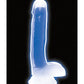 Curve Toys Large Dildo | Blue 7" Big Dildo | Glow In The Dark Silicone Suction Cup Dildo Curve Toys C/o Xr