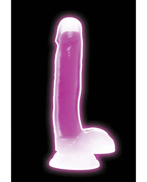 Curve Toys Large Dildo | 7" Big Dildo with Balls | Glow In The Dark Purple Suction Cup Dildo Curve Toys C/o Xr