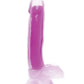 Curve Toys Large Dildo | 7" Big Dildo with Balls | Glow In The Dark Purple Suction Cup Dildo Curve Toys C/o Xr