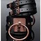 Pleasure Collection Adjustable Handcuffs - Black/Rose Gold Coquette International