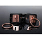 Pleasure Collection Adjustable Handcuffs - Black/Rose Gold Coquette International