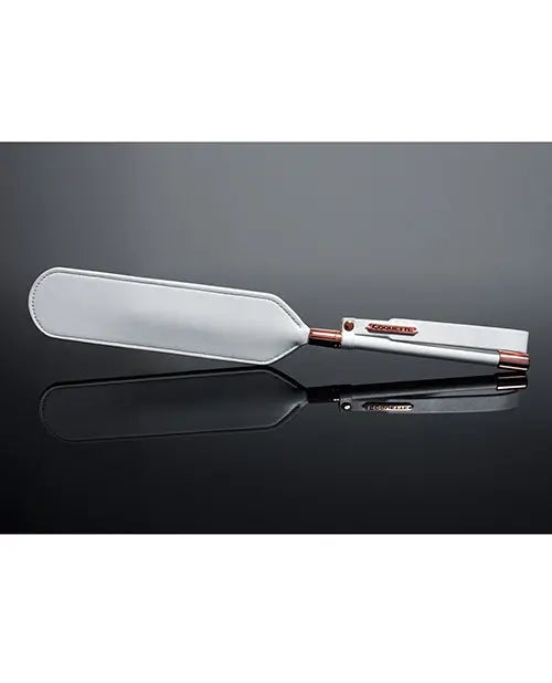 Pleasure Collection Matte Finish Paddle - White/Rose Gold Coquette International
