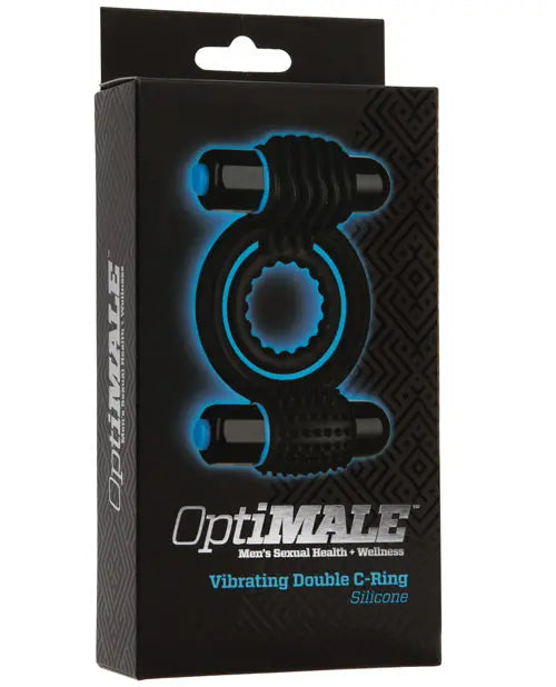OptiMale Vibrating Double C Ring - Black Doc Johnson