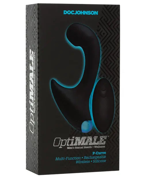OptiMale Vibrating P Massager w/Wireless Remote - Black Doc Johnson