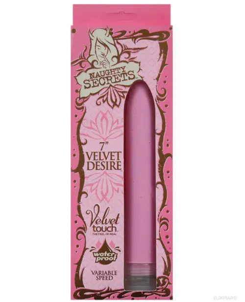 Naughty Secret 7" Velvet Desire Waterproof Vibe - Pink Doc Johnson