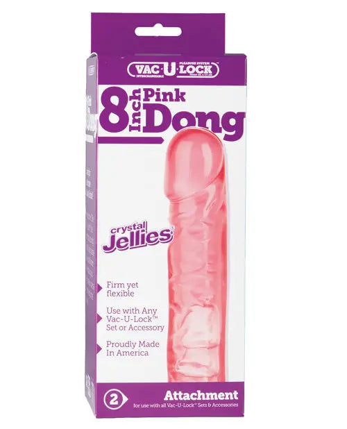 Vac-U-Lock 8" Crystal Jellie Pink Doc Johnson