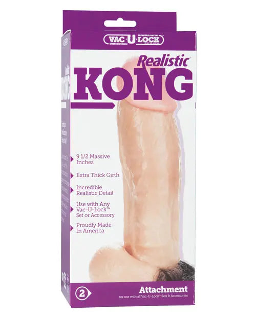 Vac-U-Lock Kong Realistic - White Doc Johnson