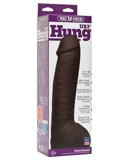 Vac-U-Lock Ultraskyn 12" Hung - Chocolate Doc Johnson