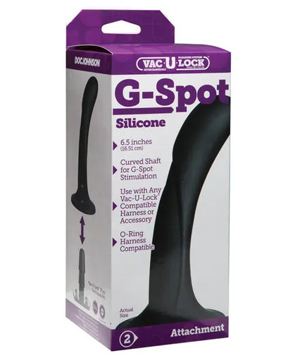 Vac-U-Lock G Spot Silicone Dong - Black Doc Johnson
