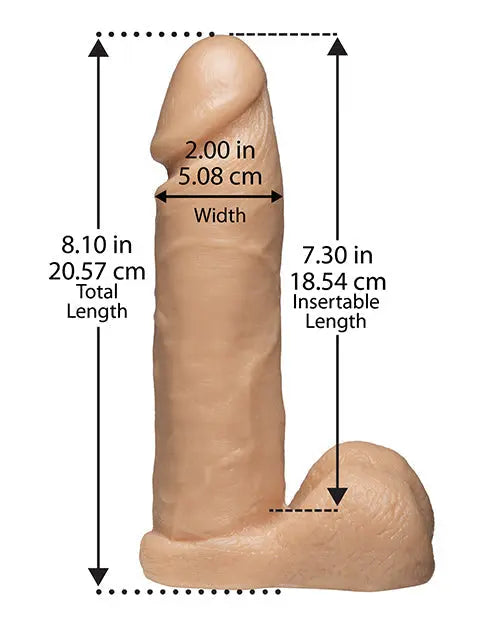 Ultra Harness 2 Set 3 w/8" Realistic Dong & Powder Doc Johnson