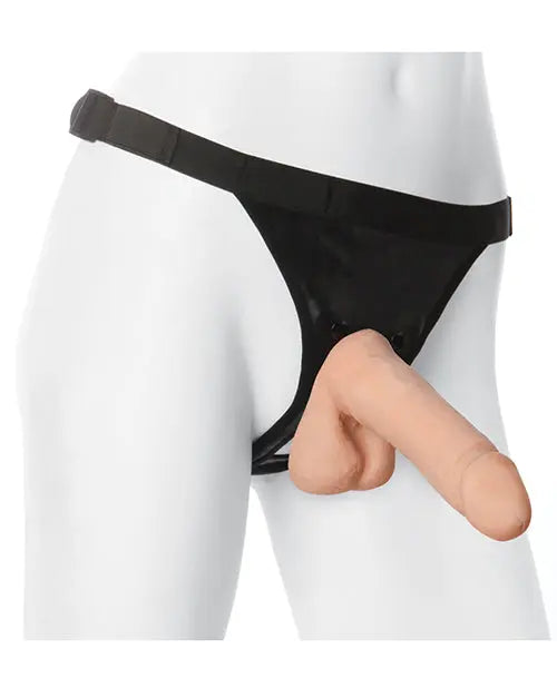 Ultra Harness 2 w/7" Ultraskyn Cock - White Doc Johnson