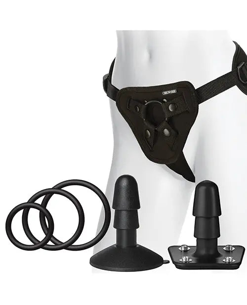 Vac-U-Lock Realistic Dildo | Dual Density Strap On Dildo Starter Set | Caramel Big Dildos Doc Johnson