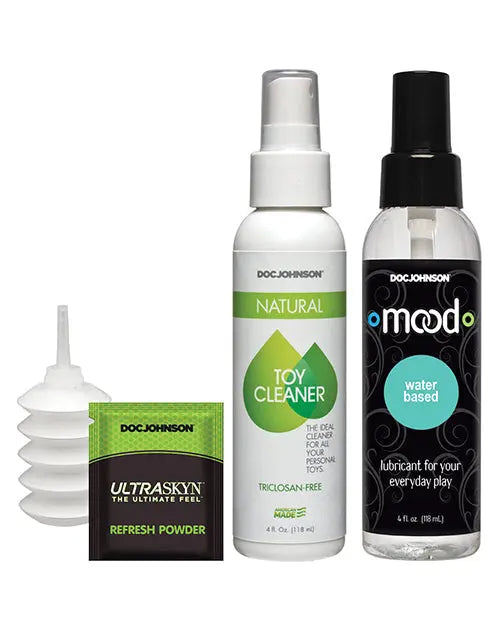 Vac-U-Lock Realistic Dildos | Dual Density Strap On Dildo Starter Set | Chocolate Big Dildos Doc Johnson