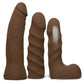 Vac-U-Lock Realistic Dildos | Dual Density Strap On Dildo Starter Set | Chocolate Big Dildos Doc Johnson