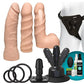 Vac-U-Lock Realistic Dildo | Vanilla Dual Density Strap On Dildo Starter Set | Wireless Remote Doc Johnson
