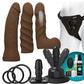 Vac-U-Lock Realistic Dildo | Dual Density Strap on Dildo Starter Set with Wireless Remote Doc Johnson