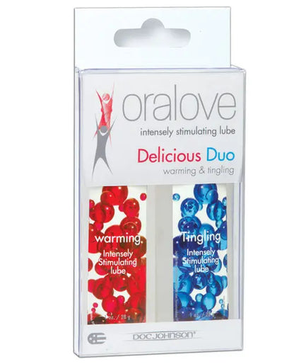 Oralove Delicious Duo Flavored Lube - Warming & Tingling Doc Johnson