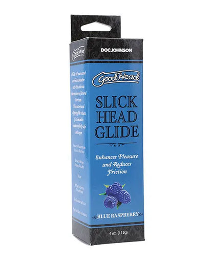 GoodHead Slick Head Glide Boxed - 4 oz Blue Raspberry Doc Johnson