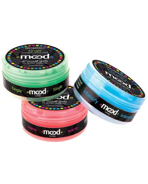 Mood Lube Kissable Foreplay Gels - 2 oz Asst. Flavors Pack of 3 Doc Johnson