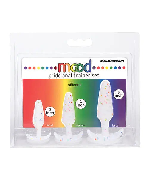 Mood Pride Anal Trainer Set - Multi Colored Set of 3 Doc Johnson
