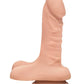 Doc Johnson D 6" Big Dildo | Super D Realistic Dildo with Balls | Vanilla Suction Cup Dildo Doc Johnson