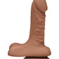 Doc Johnson D 6" Big Dildo | Super D Realistic Dildo with Balls | Caramel Suction Cup Dildo Doc Johnson