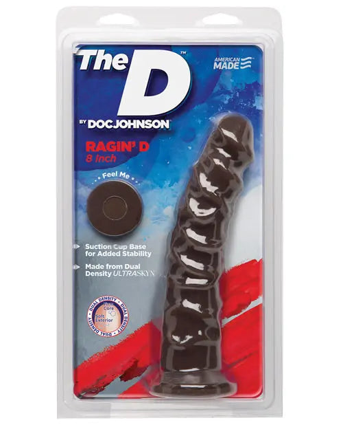 Doc Johnson 8" Big Dildo | Ragin D Realistic Dildo | Chocolate Suction Cup Dildo Doc Johnson