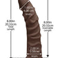 Doc Johnson 8" Big Dildo | Ragin D Realistic Dildo | Chocolate Suction Cup Dildo Doc Johnson