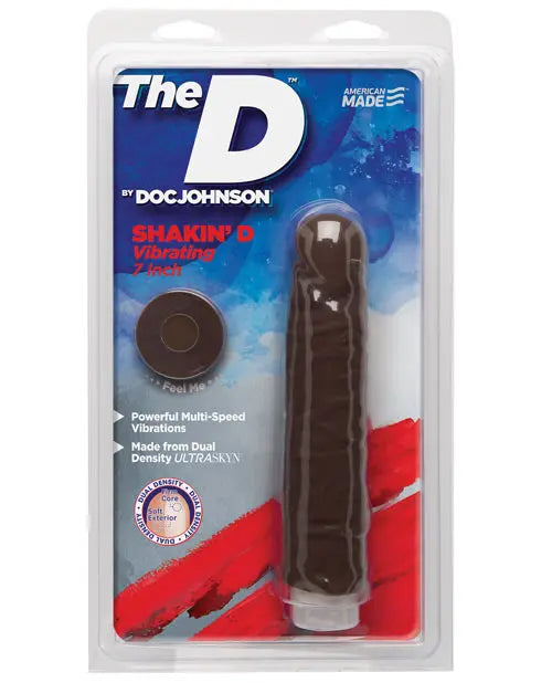 Doc Johnson Realistic Dildo | 7" Big Dildo | Shakin Vibrating Dildo | Chocolate Large Dildo Doc Johnson