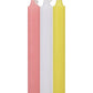 Japanese Drip Candles - Pack of 3 Pink/White/Yellow Doc Johnson