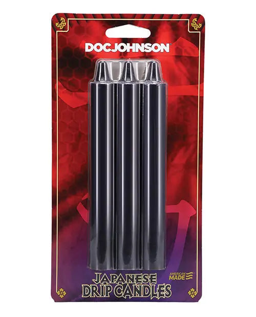 Japanese Drip Candles - Pack of 3 Black Doc Johnson