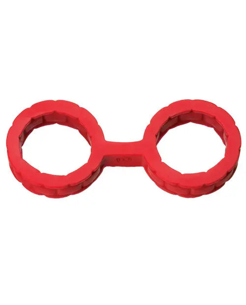 Japanese Bondage Silicone Cuffs Small - Red Doc Johnson