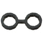 Japanese Bondage Silicone Cuffs Small - Black Doc Johnson