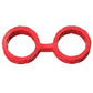 Japanese Bondage Silicone Cuffs Large - Red Doc Johnson