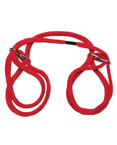 Japanese Style Bondage Wrist or Ankle Cotton Rope - Red Doc Johnson