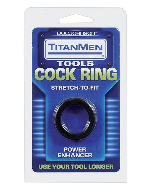 Titanmen Tools Cock Ring - Black Doc Johnson