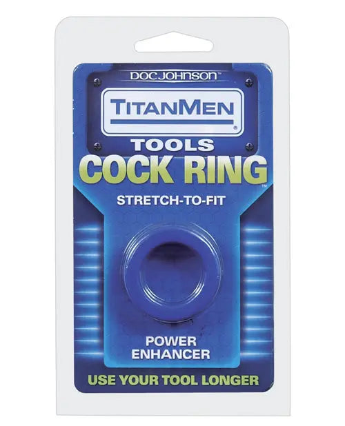 Titanmen Tools Cock Ring - Blue Doc Johnson