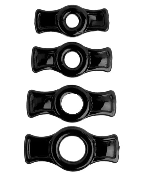 Titanmen Tools Cock Ring Set - Black Doc Johnson