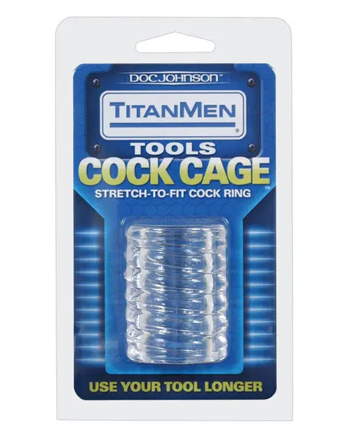 Titanmen Tools Cock Cage - Clear Doc Johnson