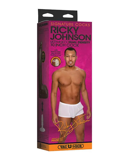 Signature Ricky Johnson Realistic Dildo | 10" Big Dildo | Vac-U-Lock Suction Cup Dildo Doc Johnson