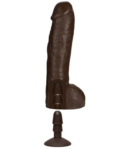 Bam Realistic Cock | Brown Giant Dildo | Suction Cup Dildo | Big Black Dildo Doc Johnson