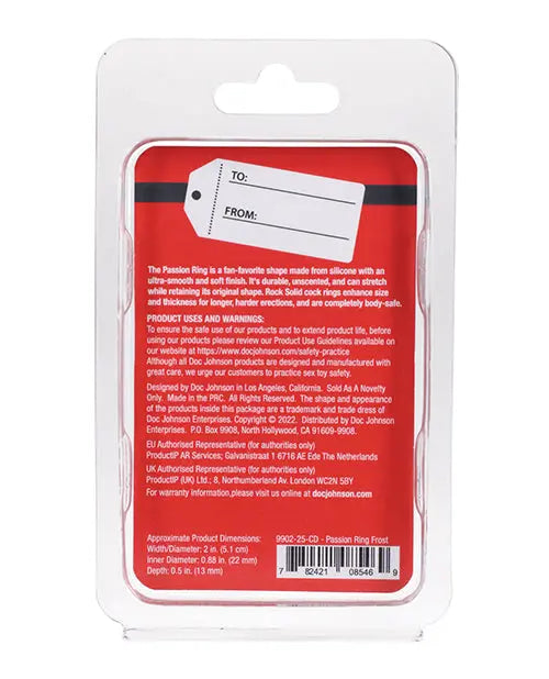 Rock Solid The Passion Ring Holiday Edition - Frost Doc Johnson