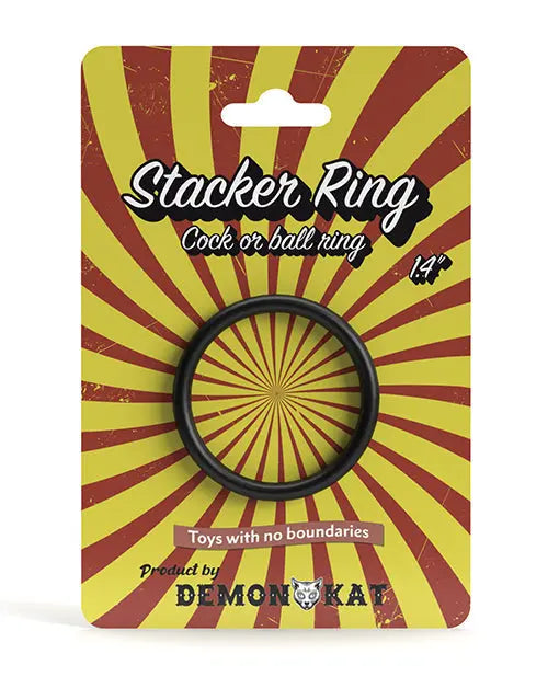 Demon Kat 1.4' Stacker Ring - Black Daily Karma INC (demon Kat)