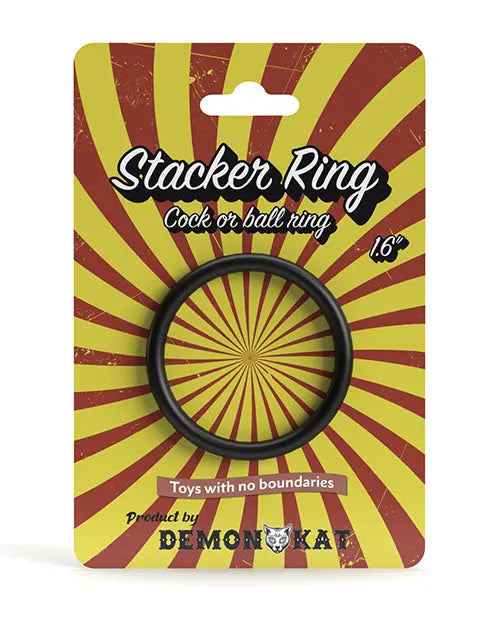 Demon Kat 1.6' Stacker Ring - Black Daily Karma INC (demon Kat)