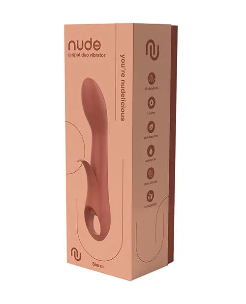 NUDE Sierra Rechargeable G-Spot Duo Vibrator - Peach Xgen