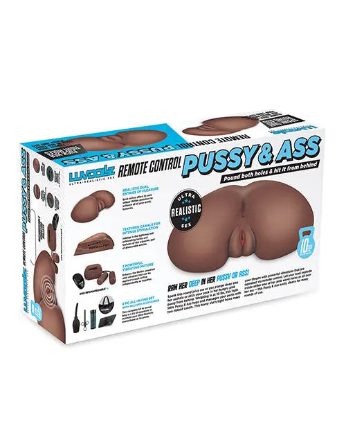 Luvdollz Remote Control Rechargeable Pussy & Ass w/Douche - Mocha Electric Eel INC